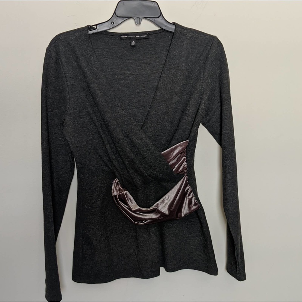 White House Black Market Blouse, Small, Heather